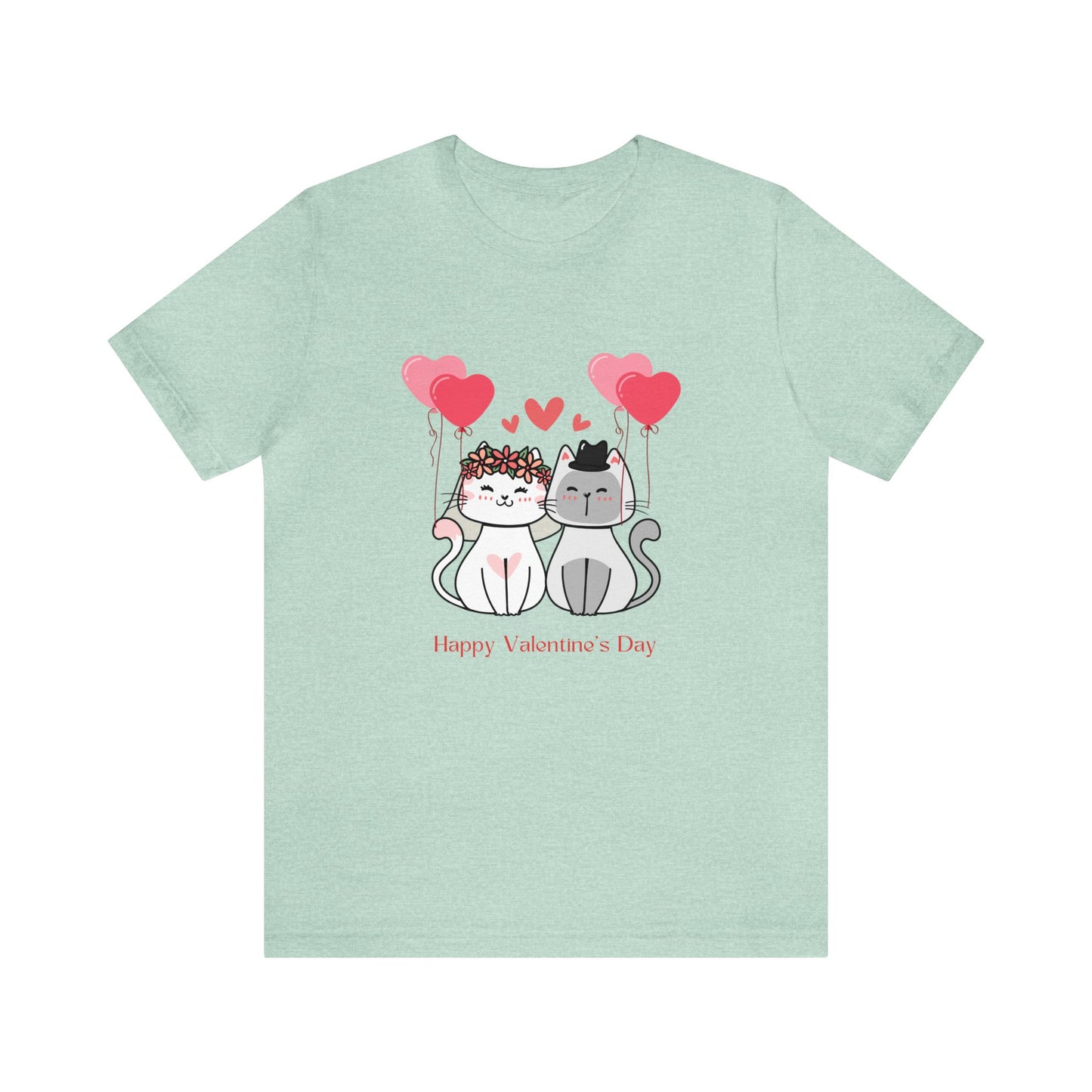 Happy Valentine's Day Customized Unisex Jersey Short Sleeve Tee