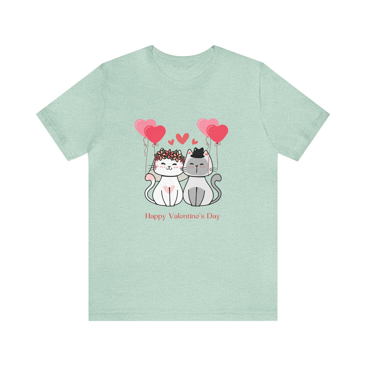 Happy Valentine&#39;s Day Customized Unisex Jersey Short Sleeve Tee