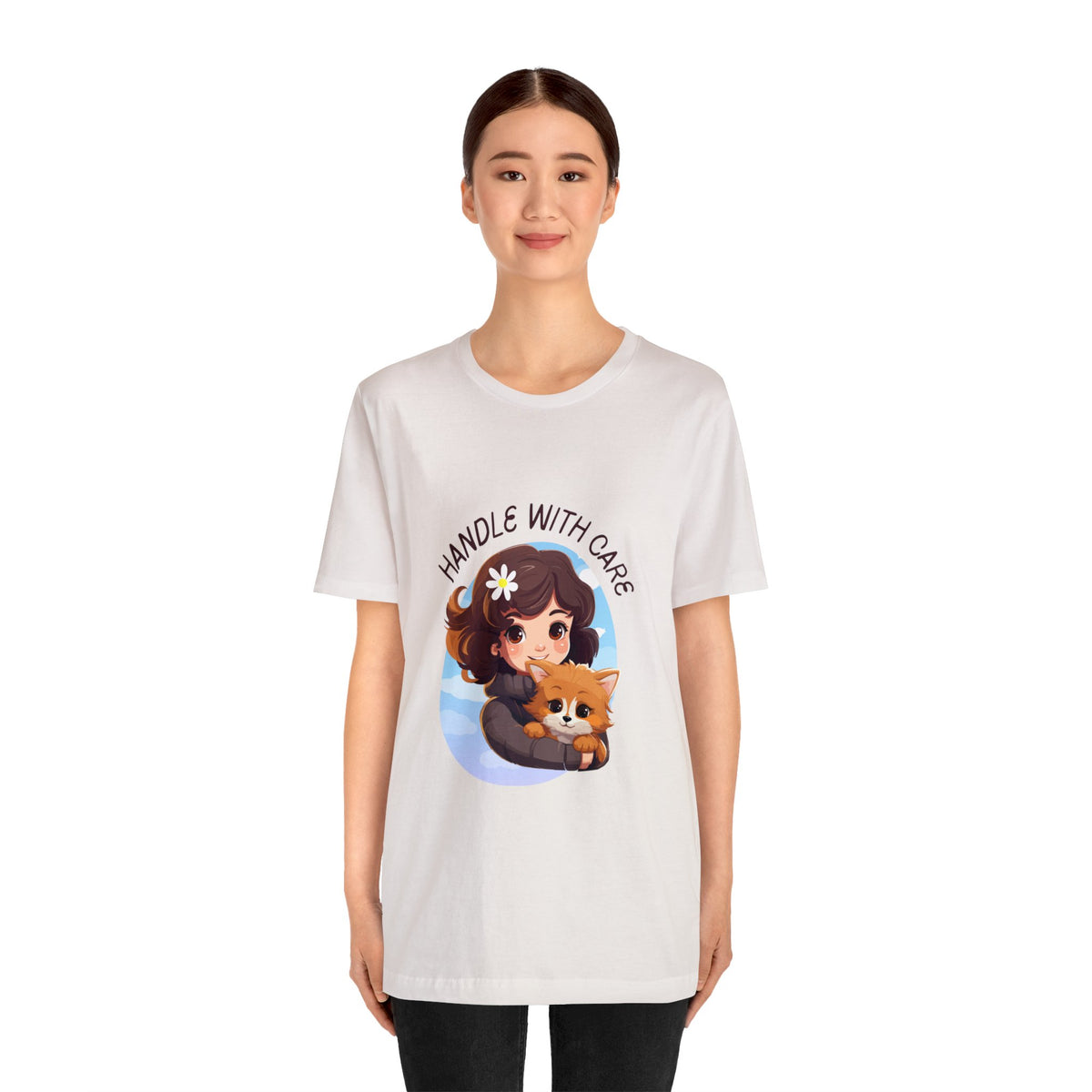 Handle With Care Customized Unisex Jersey Short Sleeve Tee