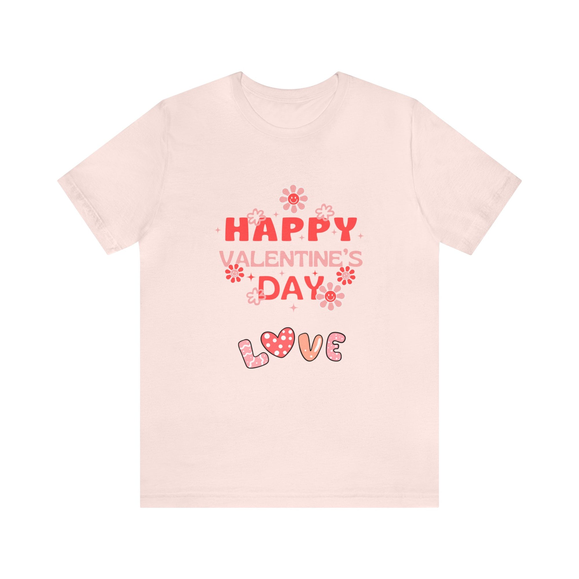 Happy Valentine Day Love Customized Unisex Jersey Short Sleeve Tee