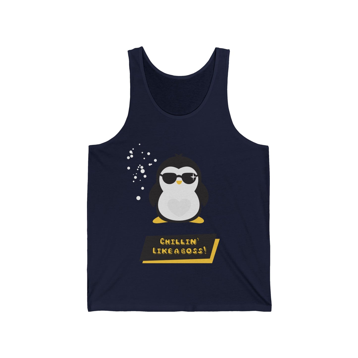 Chilling Like a Boss Customized Unisex Jersey Tank