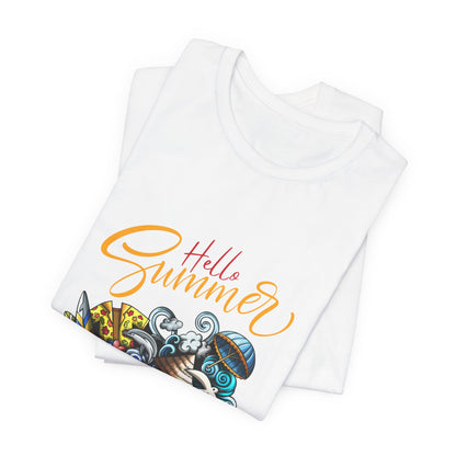 Hello Summer Customized Unisex Jersey Short Sleeve Tee
