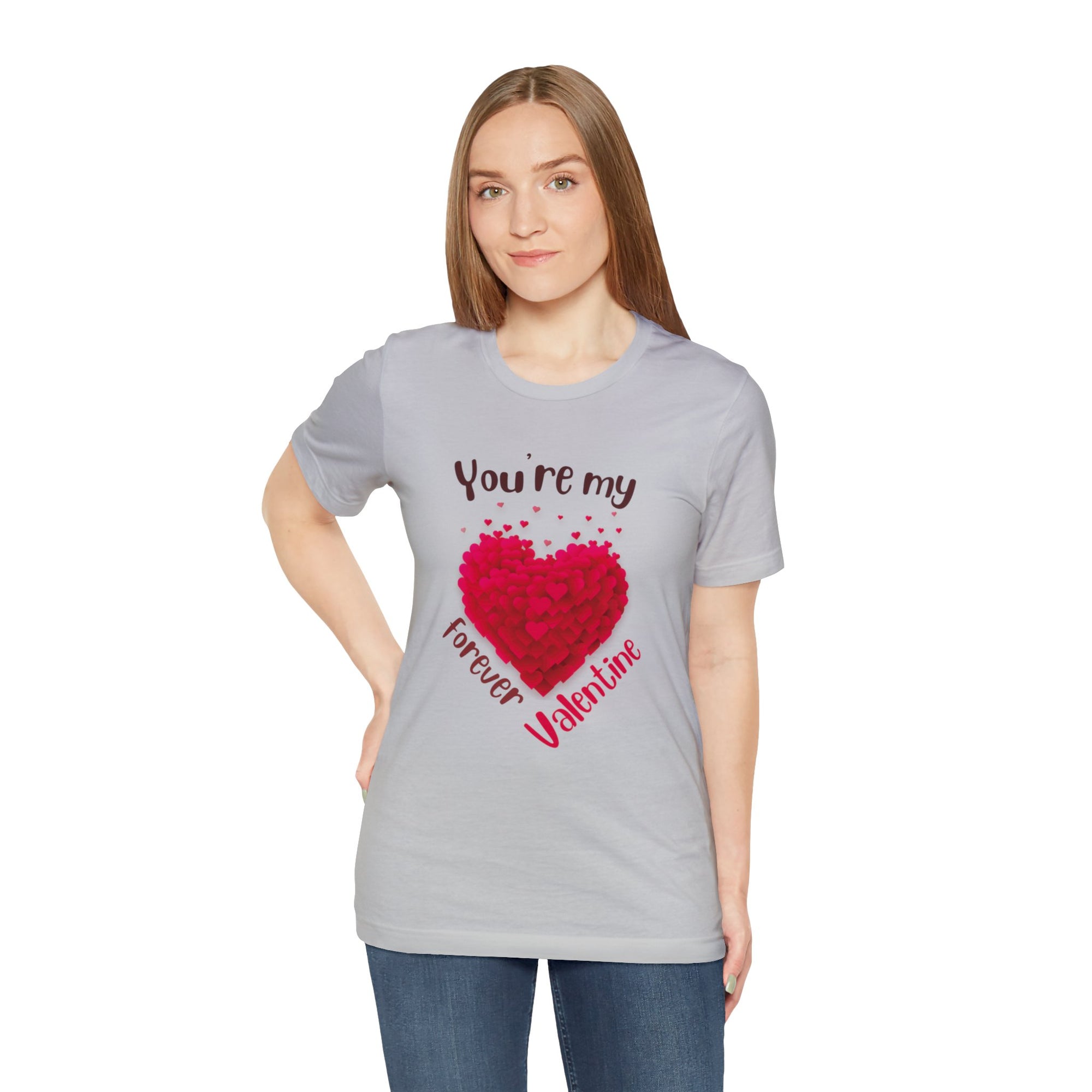 You Are My Forever Valentine Customized Unisex Jersey Short Sleeve Tee