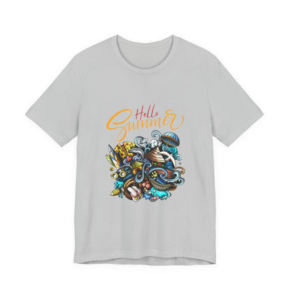 Hello Summer Customized Unisex Jersey Short Sleeve Tee