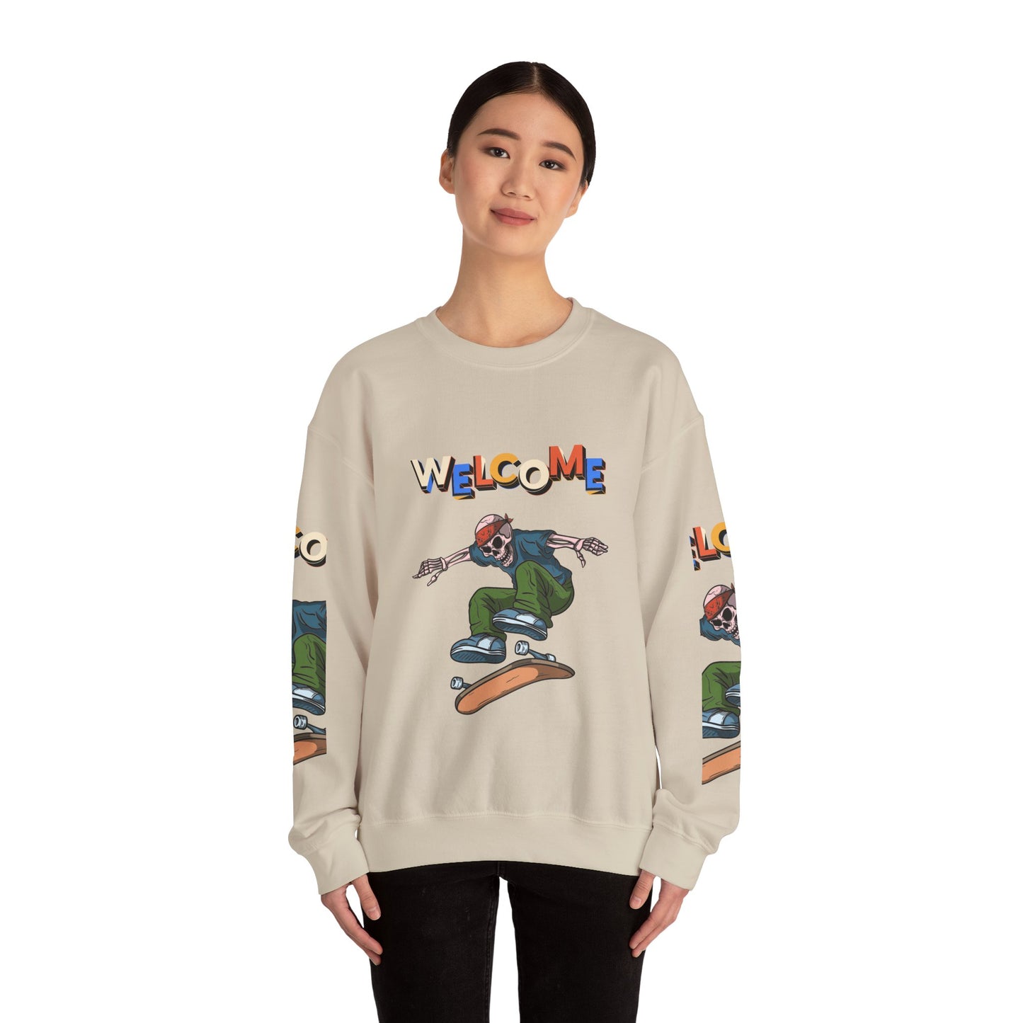 Welcome Skaters Customized Unisex Heavy Blend™ Crewneck Sweatshirt