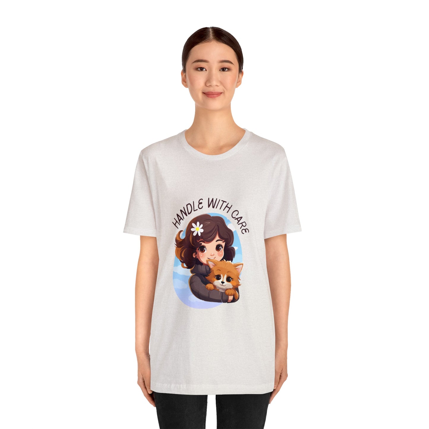 Handle With Care Customized Unisex Jersey Short Sleeve Tee