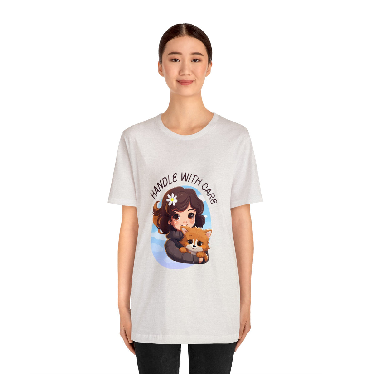 Handle With Care Customized Unisex Jersey Short Sleeve Tee