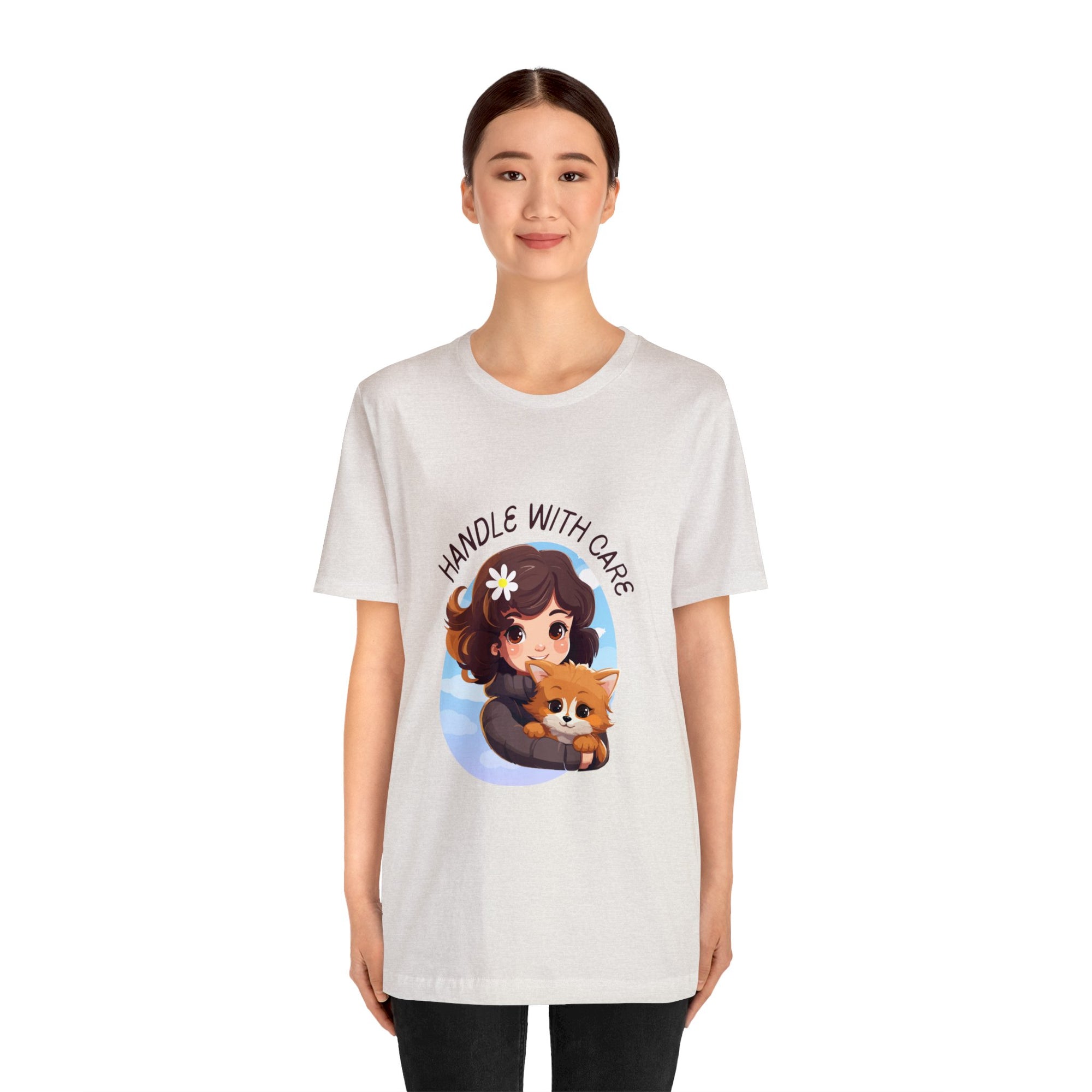Handle With Care Customized Unisex Jersey Short Sleeve Tee