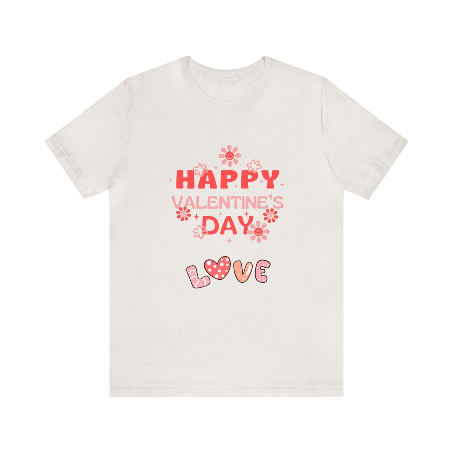 Happy Valentine Day Love Customized Unisex Jersey Short Sleeve Tee