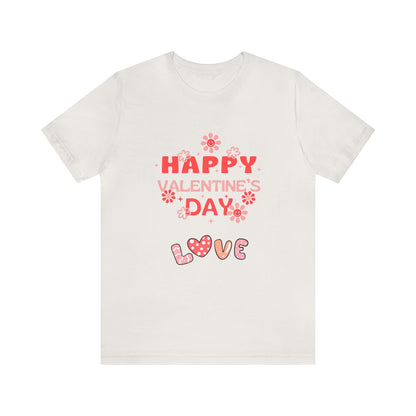 Happy Valentine Day Love Customized Unisex Jersey Short Sleeve Tee