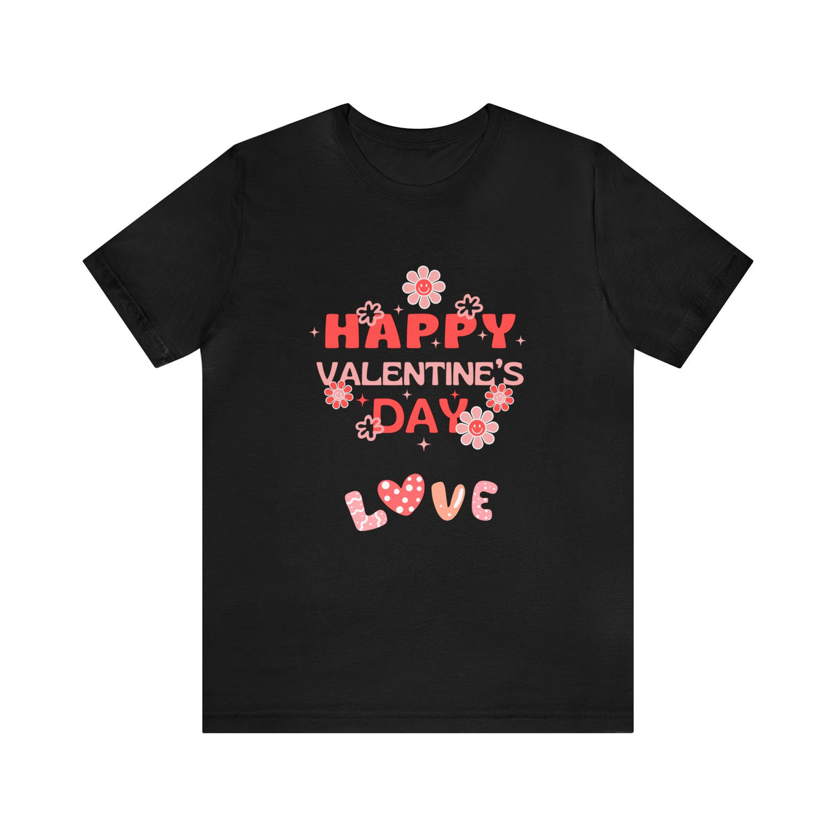Happy Valentine Day Love Customized Unisex Jersey Short Sleeve Tee