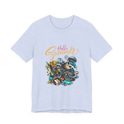 Hello Summer Customized Unisex Jersey Short Sleeve Tee
