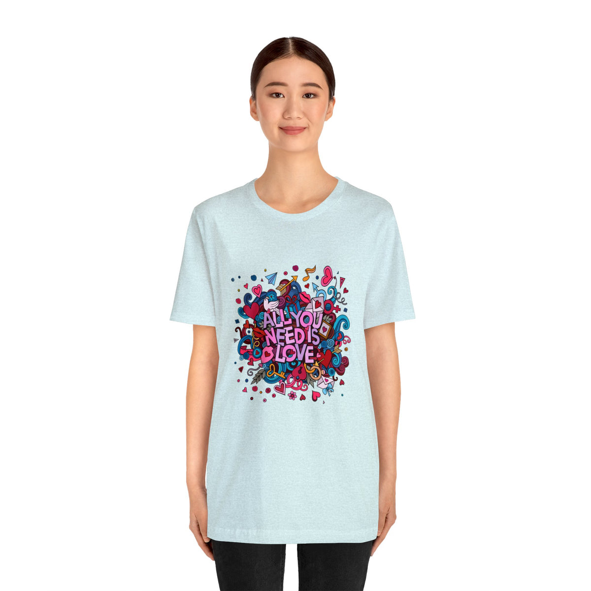 All You Need is Love Customized Unisex Jersey Short Sleeve Tee