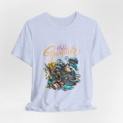 Hello Summer Customized Unisex Jersey Short Sleeve Tee