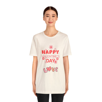 Happy Valentine Day Love Customized Unisex Jersey Short Sleeve Tee