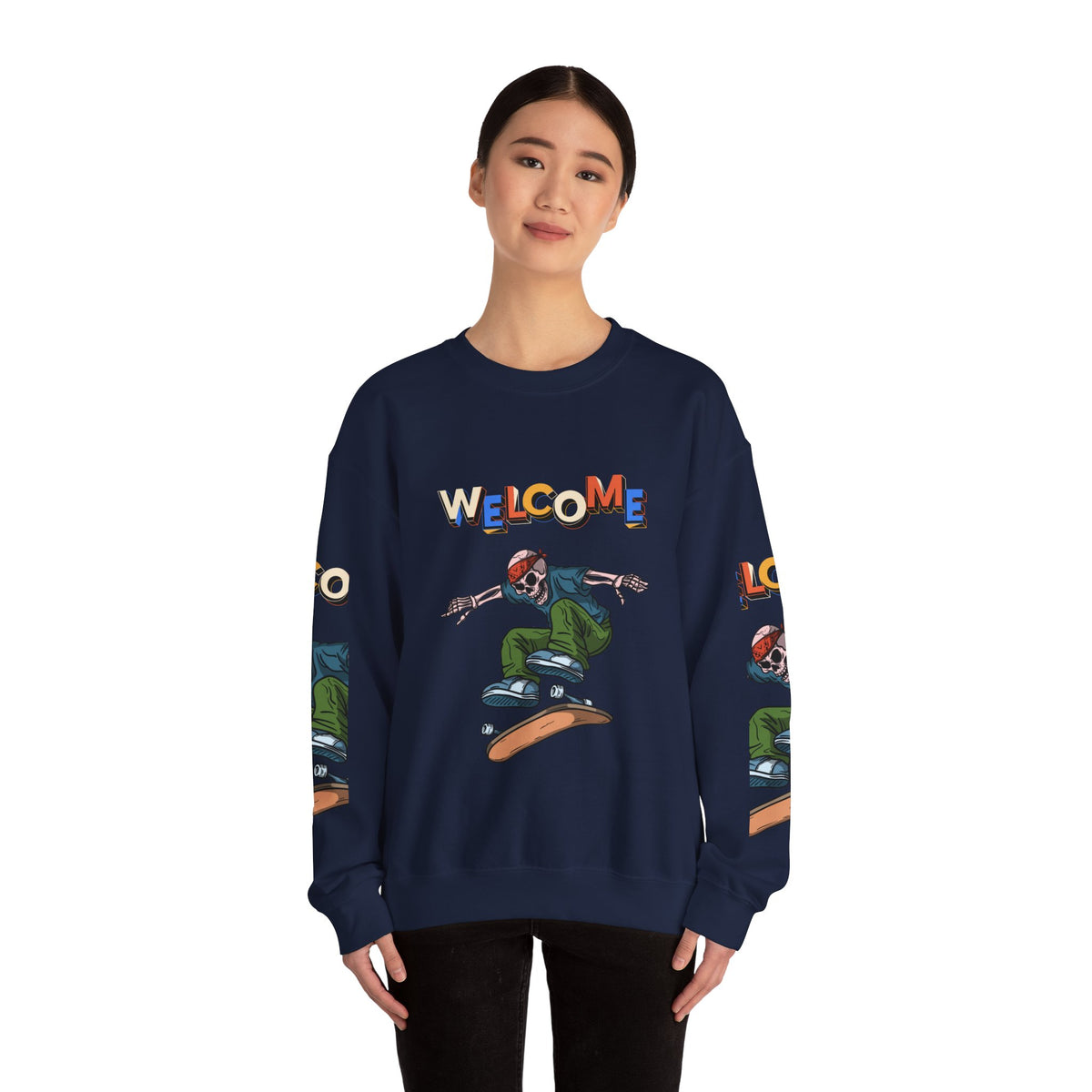 Welcome Skaters Customized Unisex Heavy Blend™ Crewneck Sweatshirt