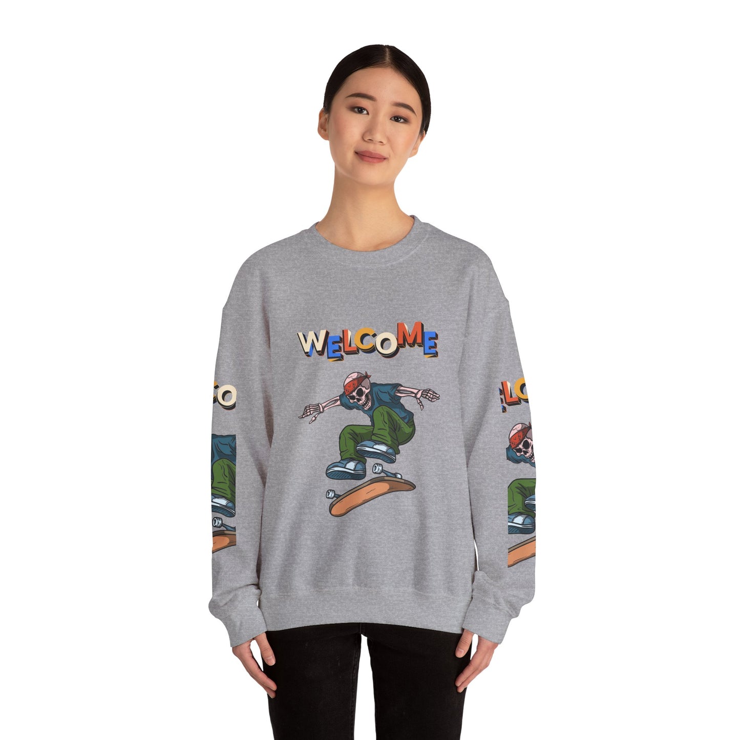 Welcome Skaters Customized Unisex Heavy Blend™ Crewneck Sweatshirt