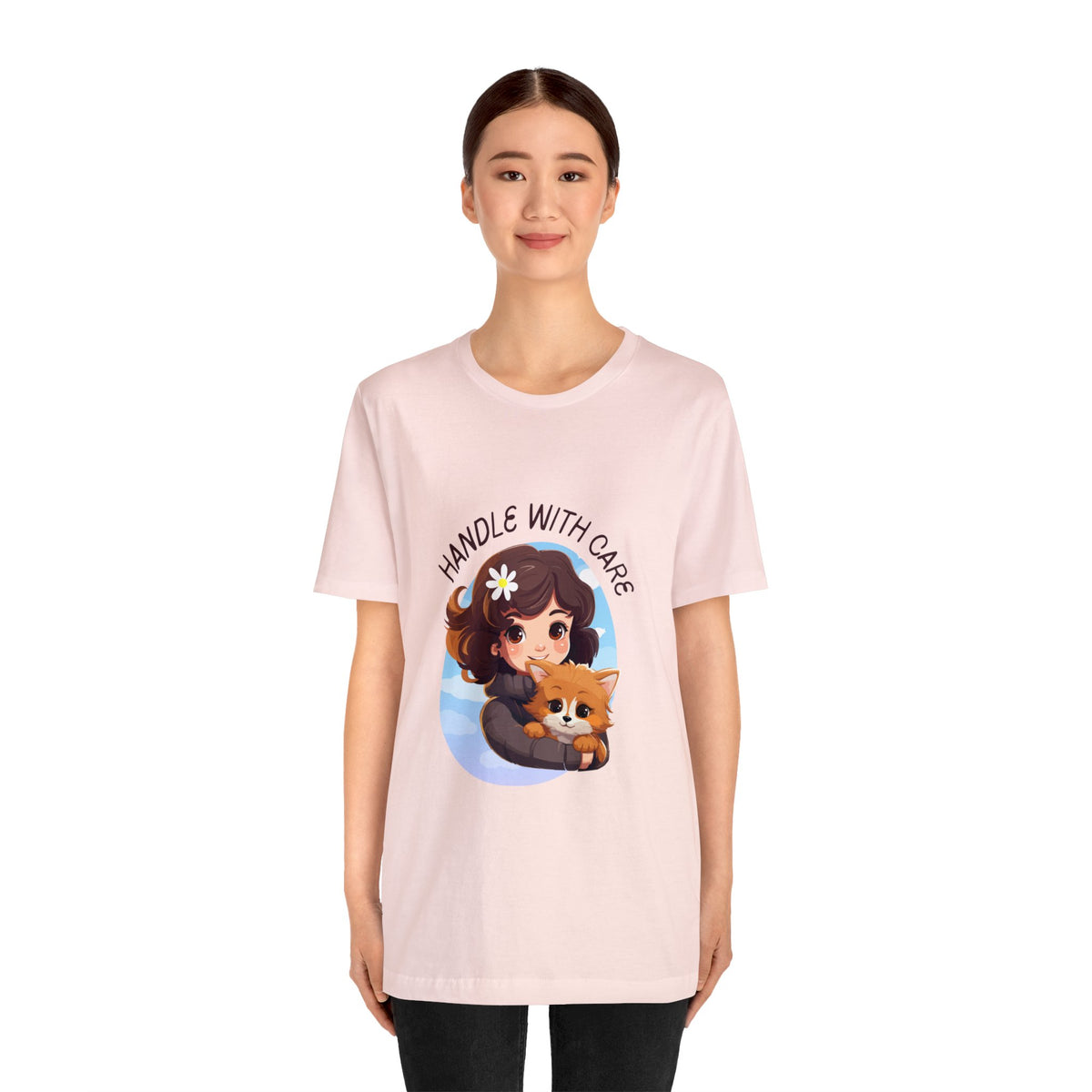 Handle With Care Customized Unisex Jersey Short Sleeve Tee