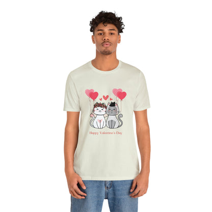 Happy Valentine's Day Customized Unisex Jersey Short Sleeve Tee