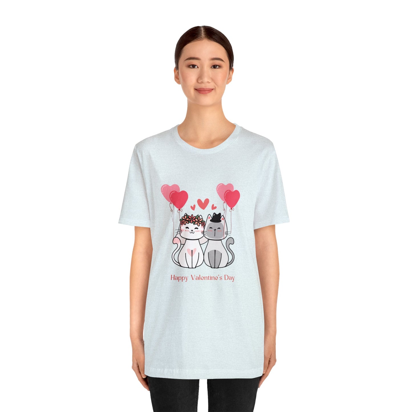 Happy Valentine's Day Customized Unisex Jersey Short Sleeve Tee