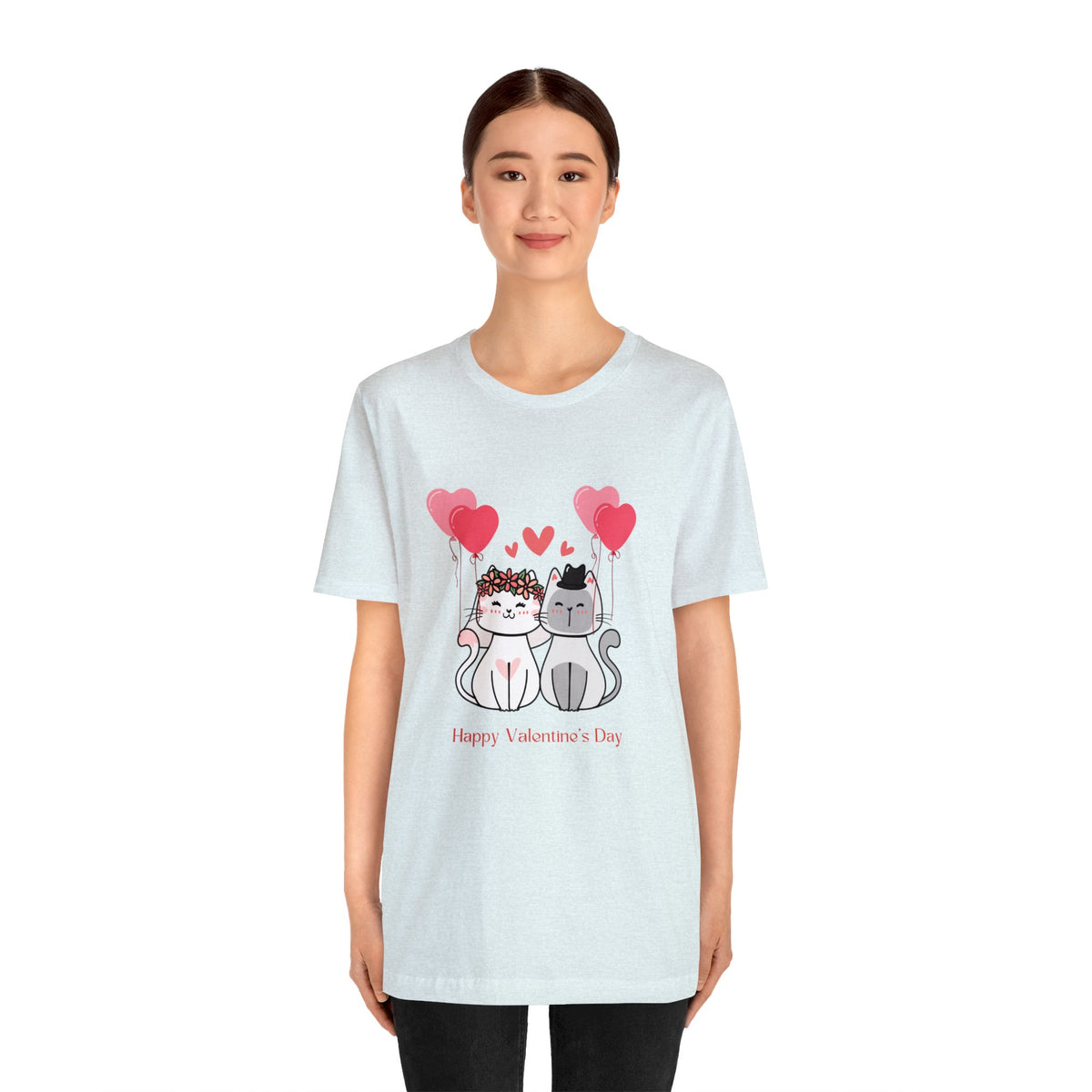 Happy Valentine&#39;s Day Customized Unisex Jersey Short Sleeve Tee