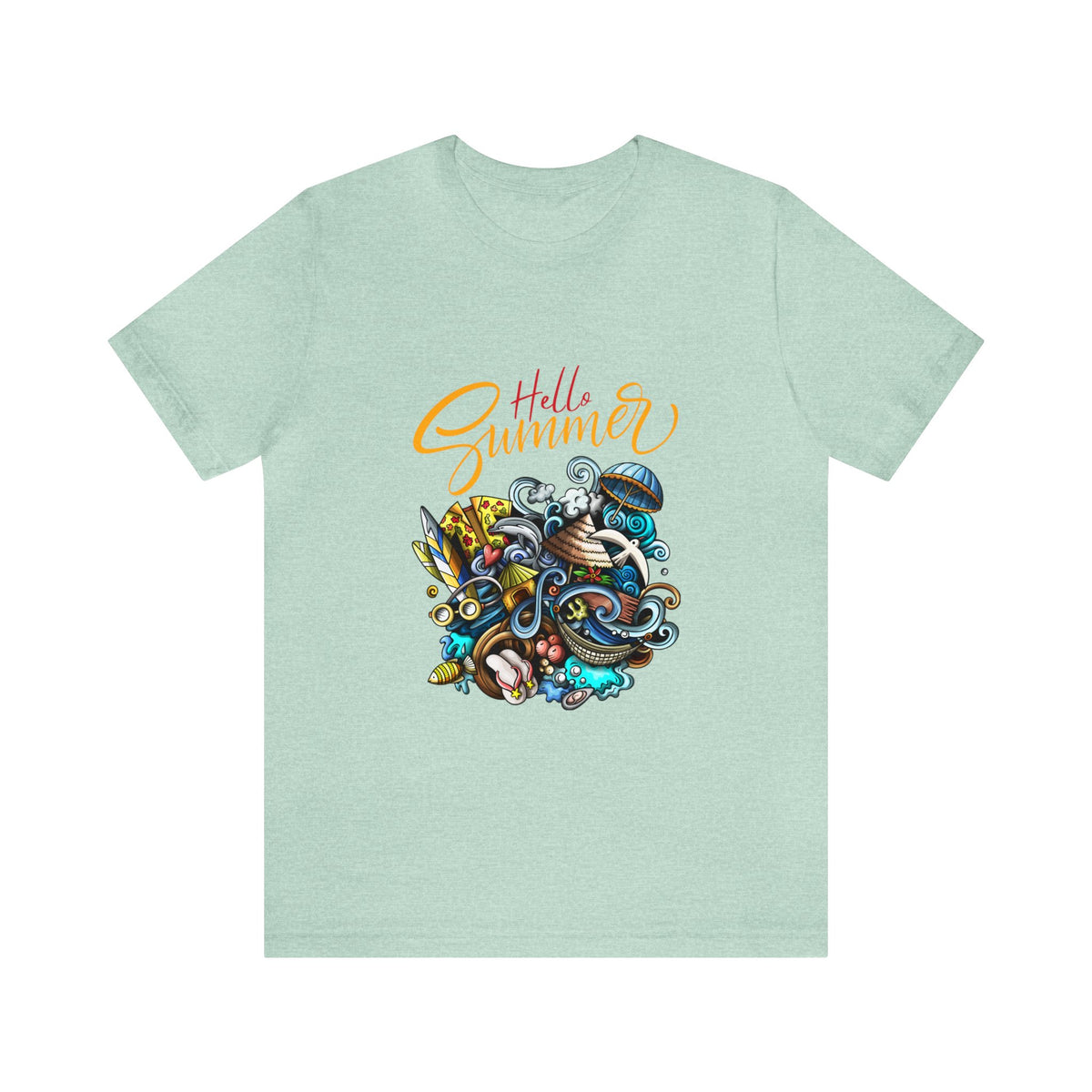 Hello Summer Customized Unisex Jersey Short Sleeve Tee