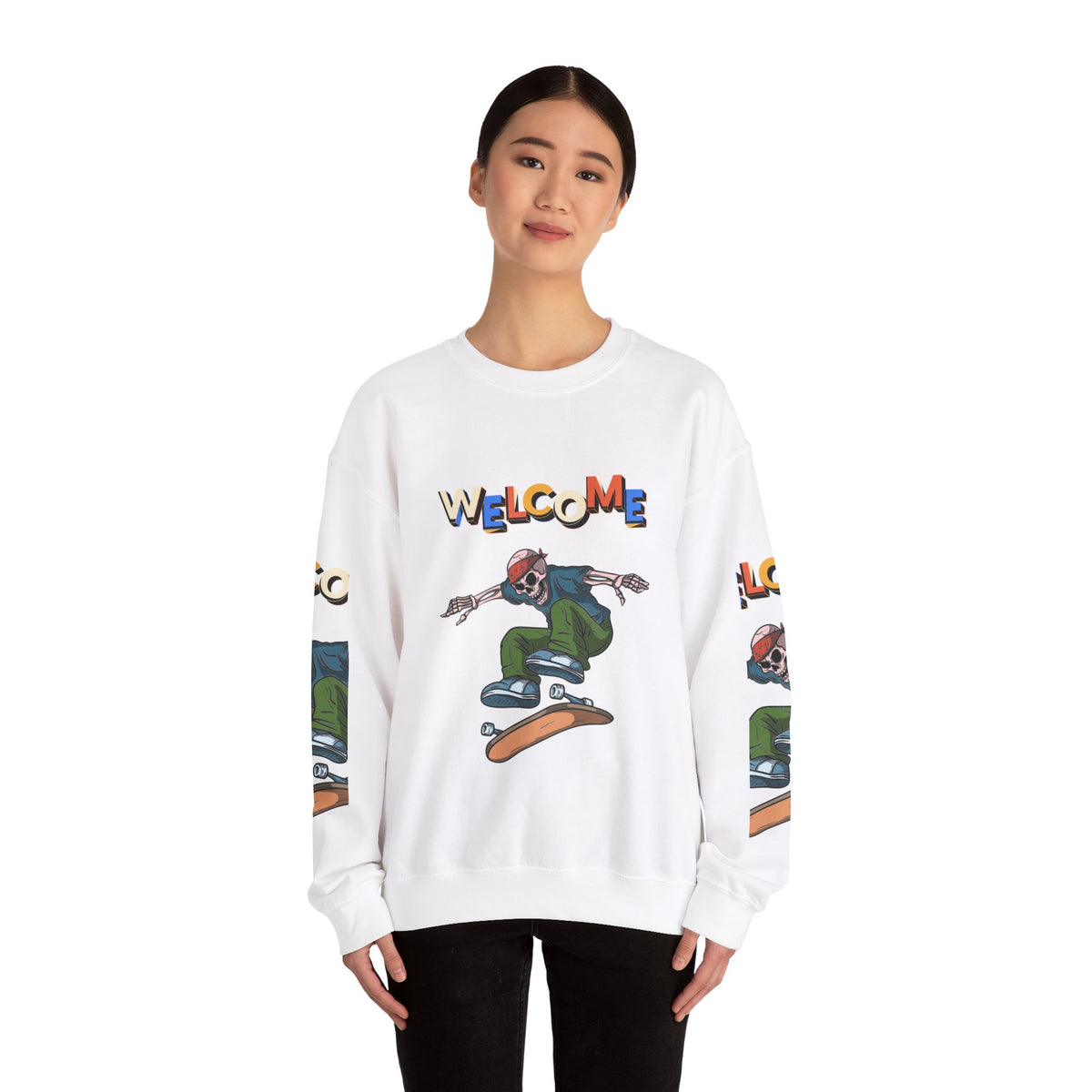 Welcome Skaters Customized Unisex Heavy Blend™ Crewneck Sweatshirt