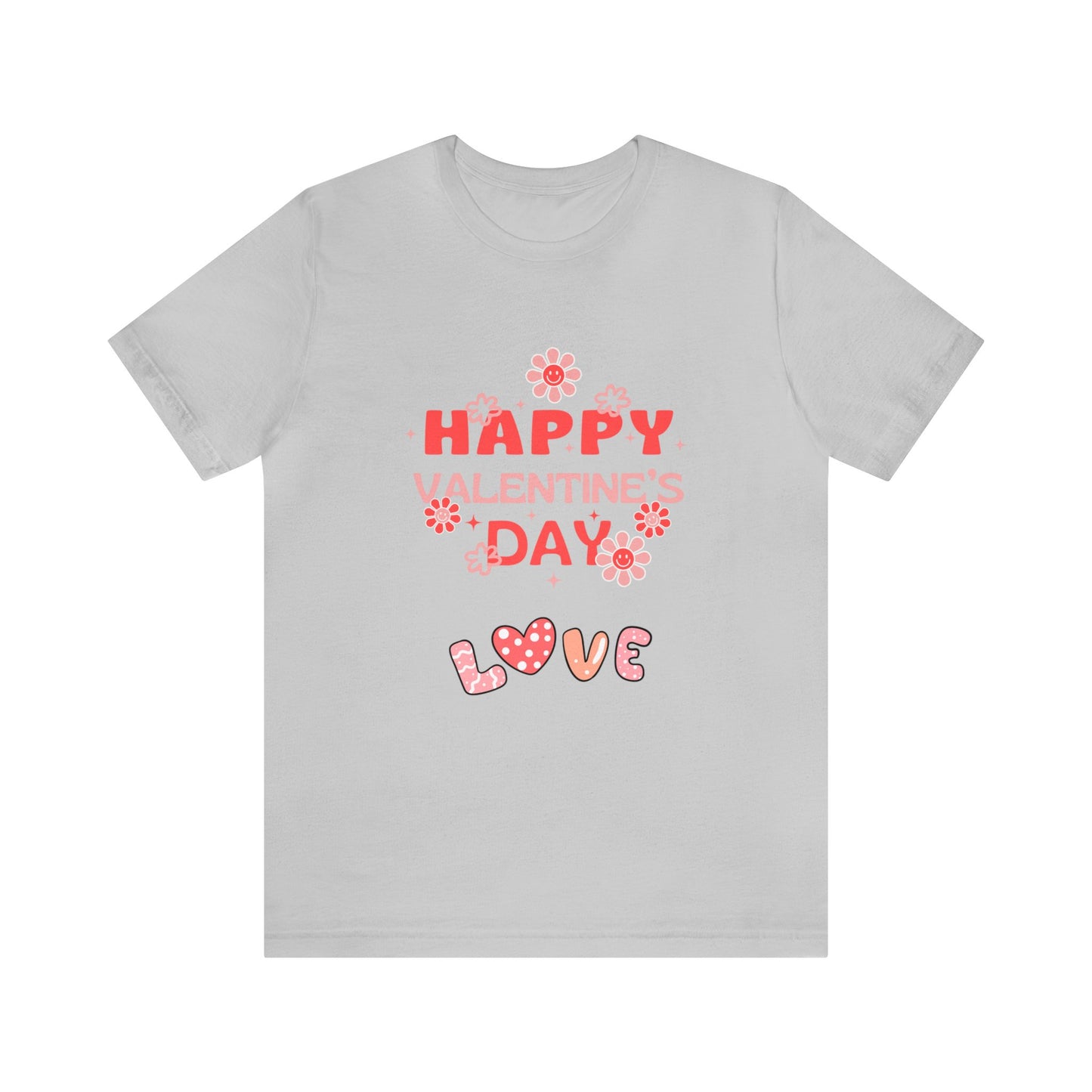 Happy Valentine Day Love Customized Unisex Jersey Short Sleeve Tee