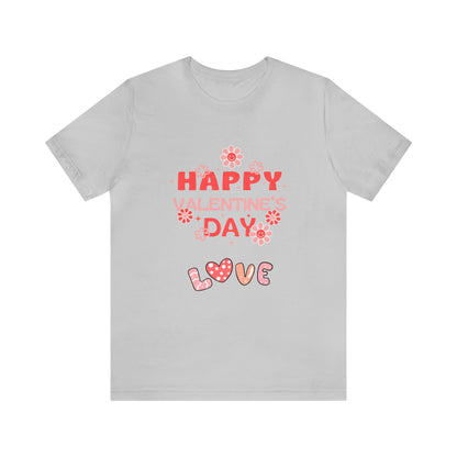Happy Valentine Day Love Customized Unisex Jersey Short Sleeve Tee