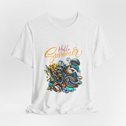 Hello Summer Customized Unisex Jersey Short Sleeve Tee