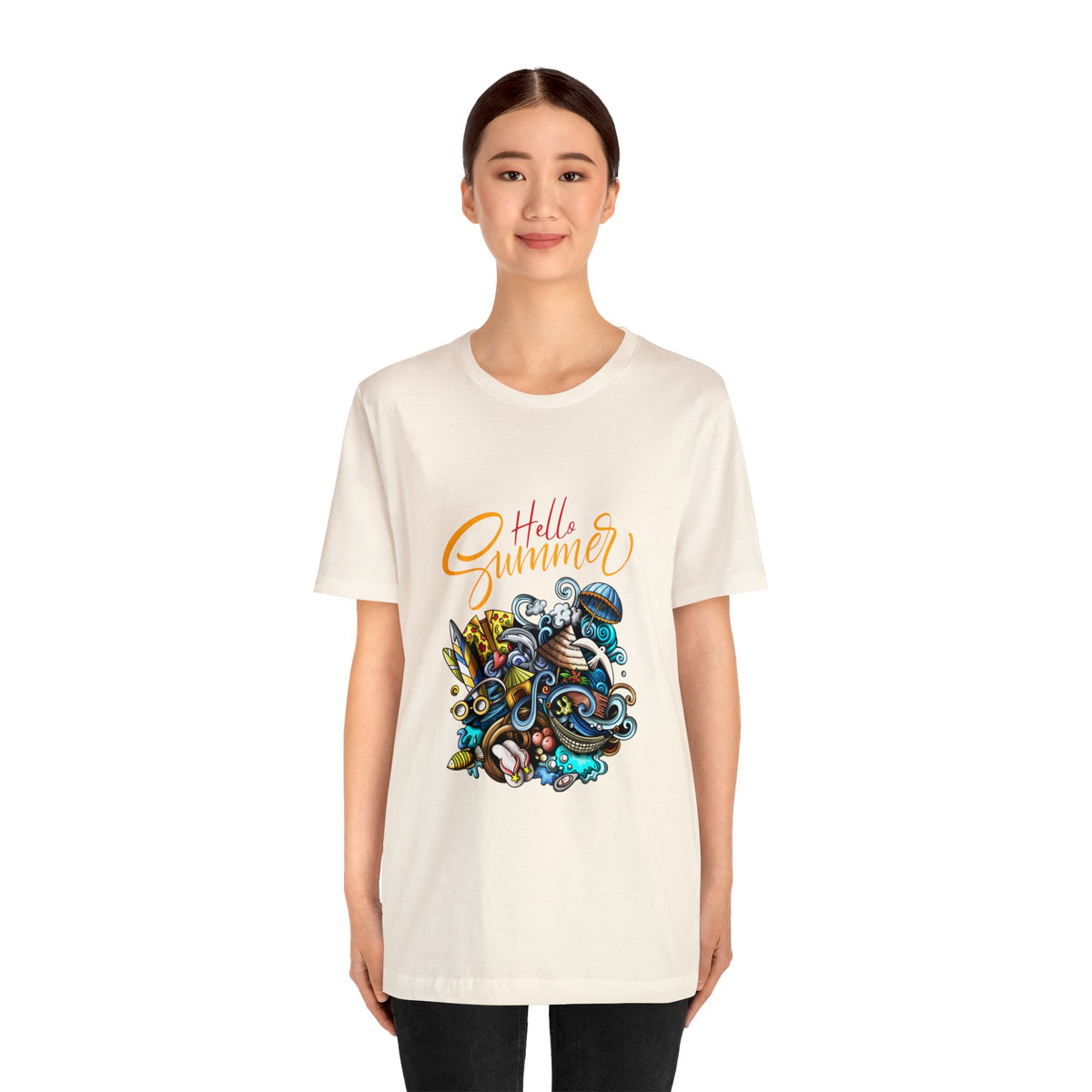 Hello Summer Customized Unisex Jersey Short Sleeve Tee