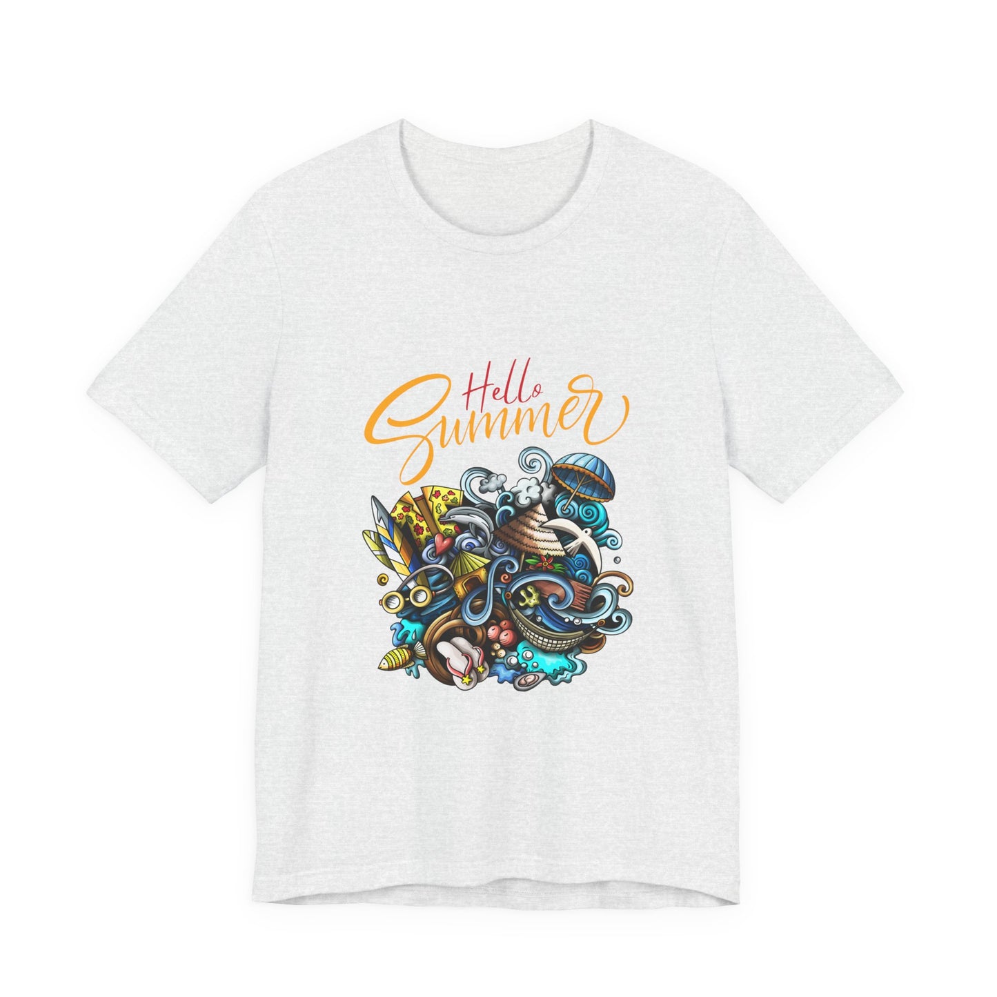 Hello Summer Customized Unisex Jersey Short Sleeve Tee