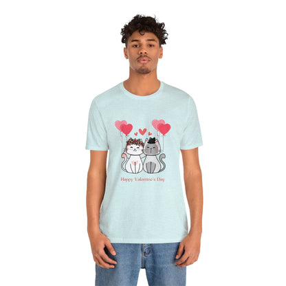 Happy Valentine's Day Customized Unisex Jersey Short Sleeve Tee