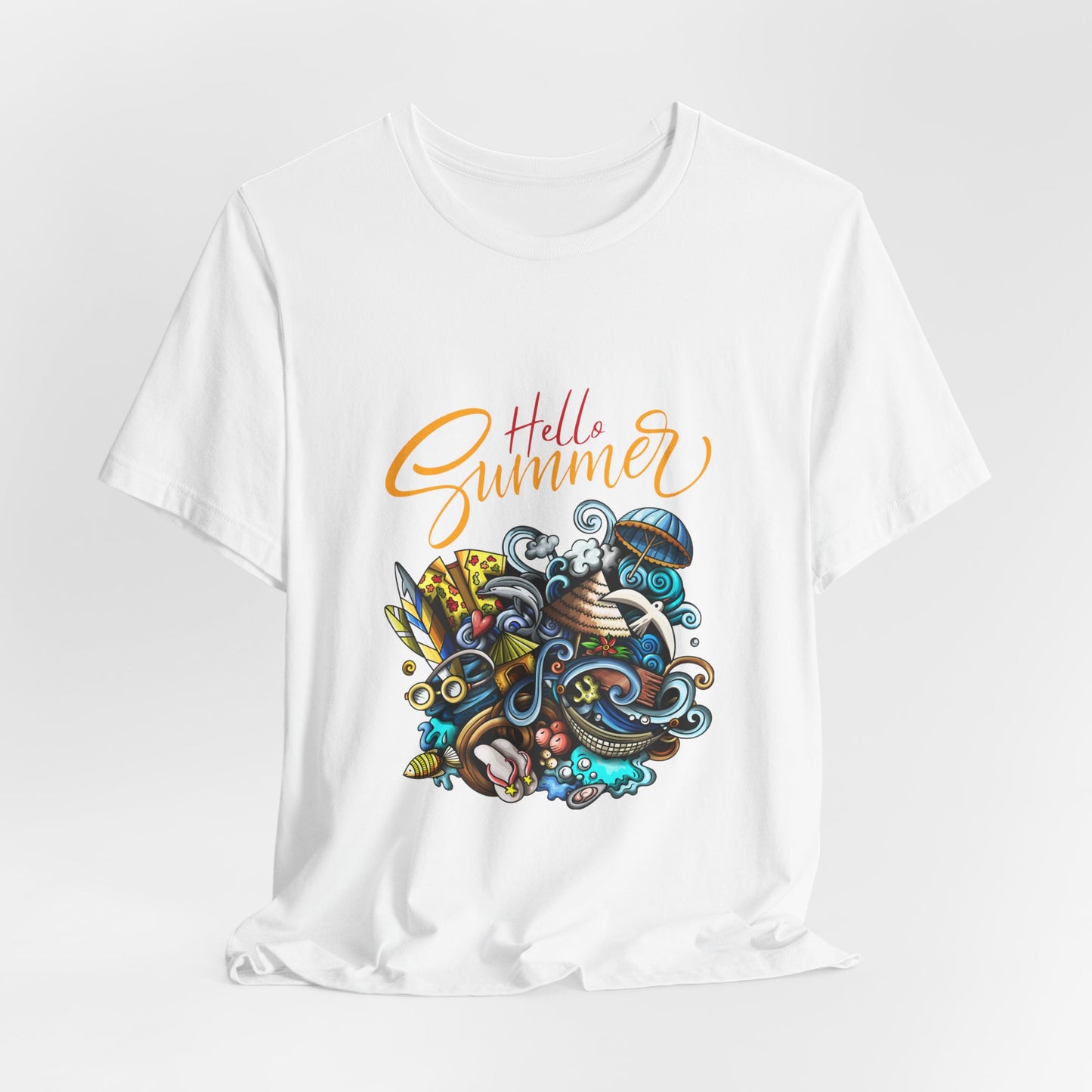 Hello Summer Customized Unisex Jersey Short Sleeve Tee