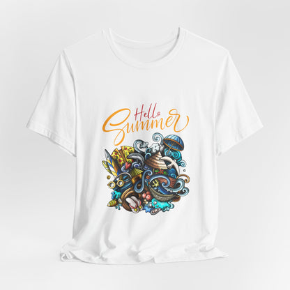 Hello Summer Customized Unisex Jersey Short Sleeve Tee