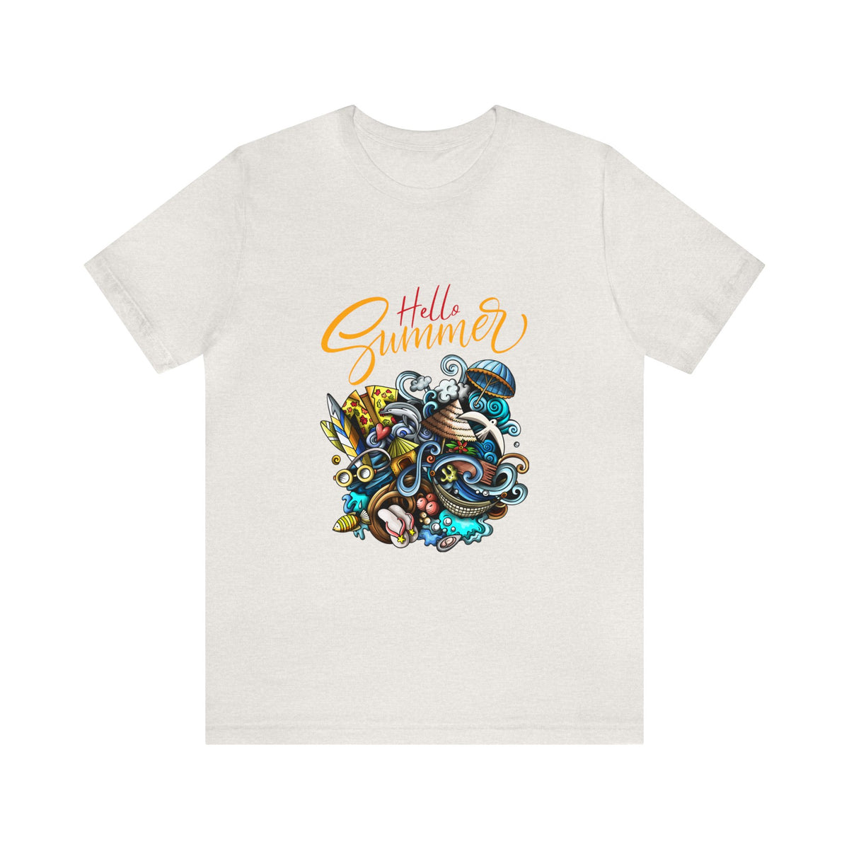 Hello Summer Customized Unisex Jersey Short Sleeve Tee