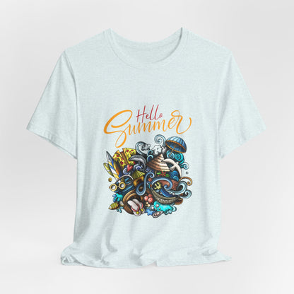 Hello Summer Customized Unisex Jersey Short Sleeve Tee