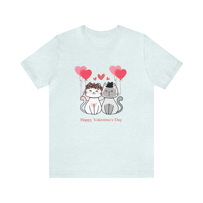 Happy Valentine's Day Customized Unisex Jersey Short Sleeve Tee