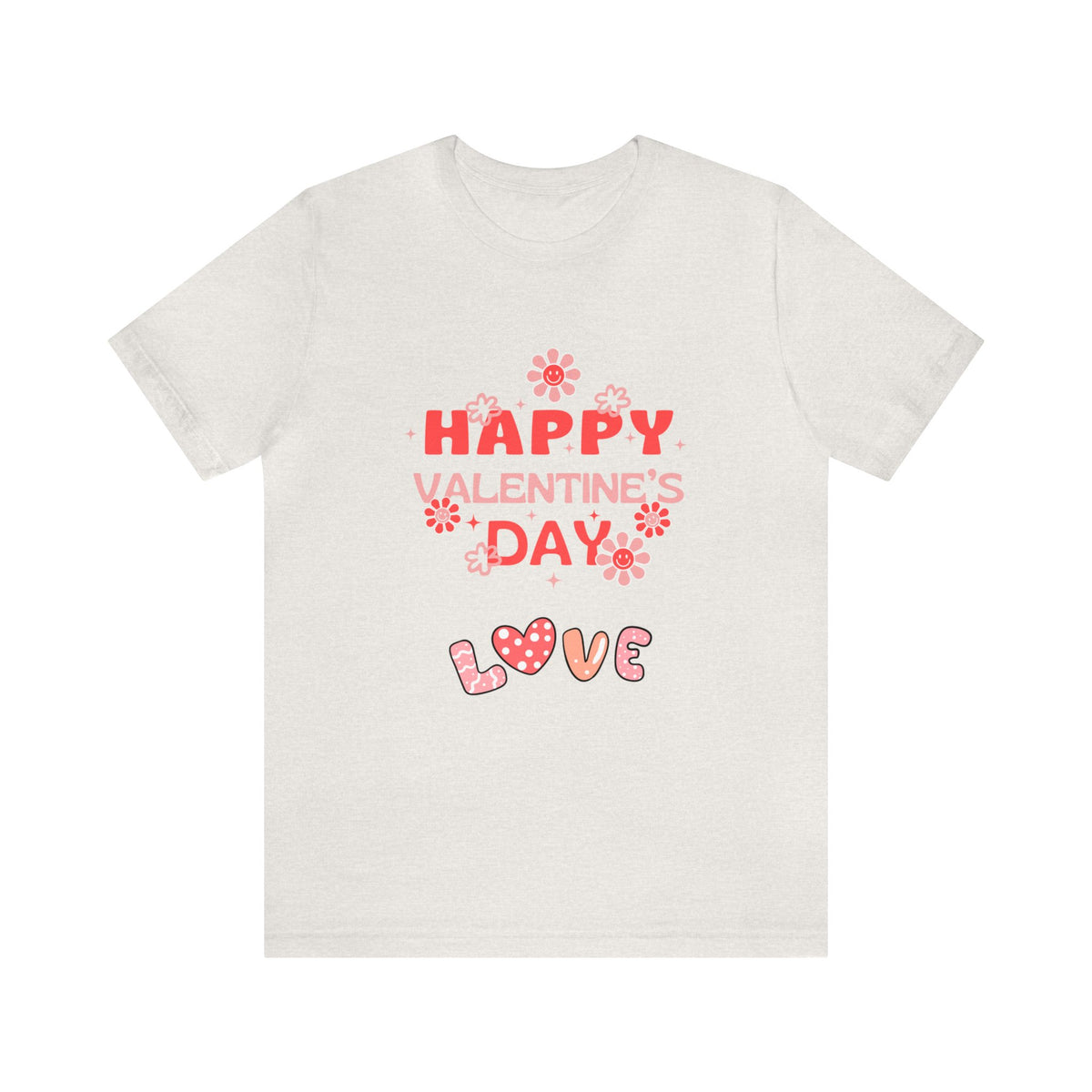 Happy Valentine Day Love Customized Unisex Jersey Short Sleeve Tee