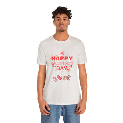 Happy Valentine Day Love Customized Unisex Jersey Short Sleeve Tee