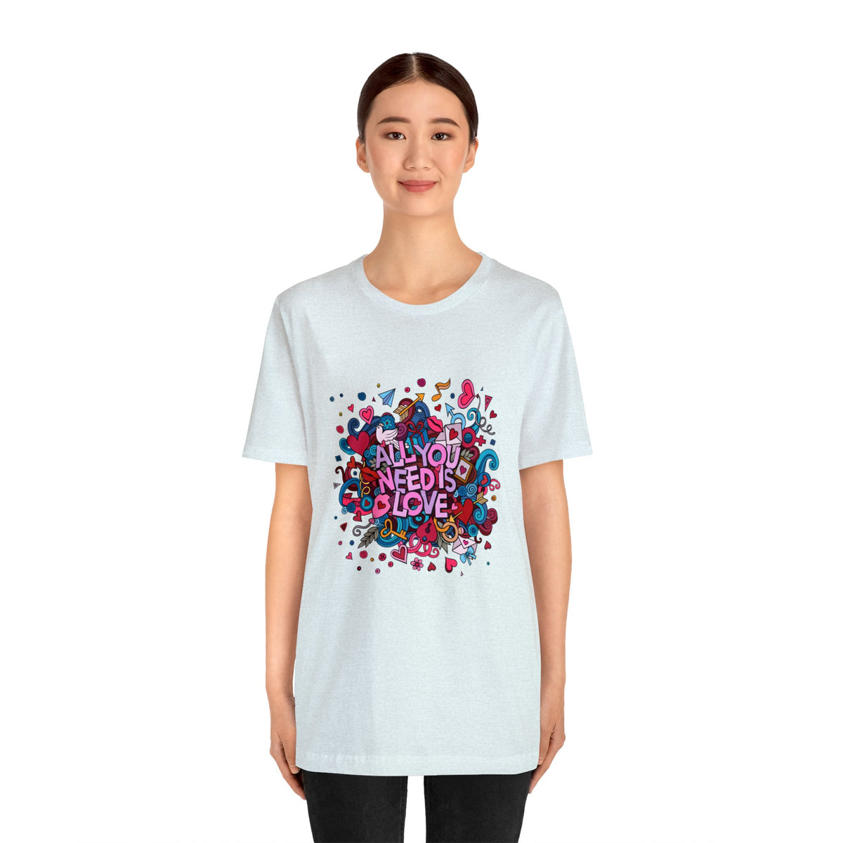 All You Need is Love Customized Unisex Jersey Short Sleeve Tee
