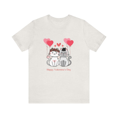 Happy Valentine's Day Customized Unisex Jersey Short Sleeve Tee
