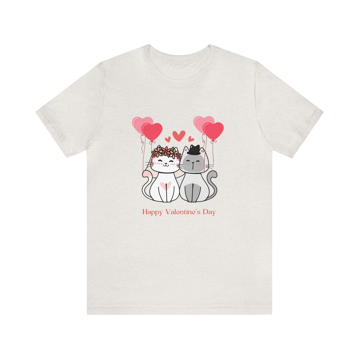 Happy Valentine&#39;s Day Customized Unisex Jersey Short Sleeve Tee
