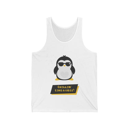 Chilling Like a Boss Customized Unisex Jersey Tank