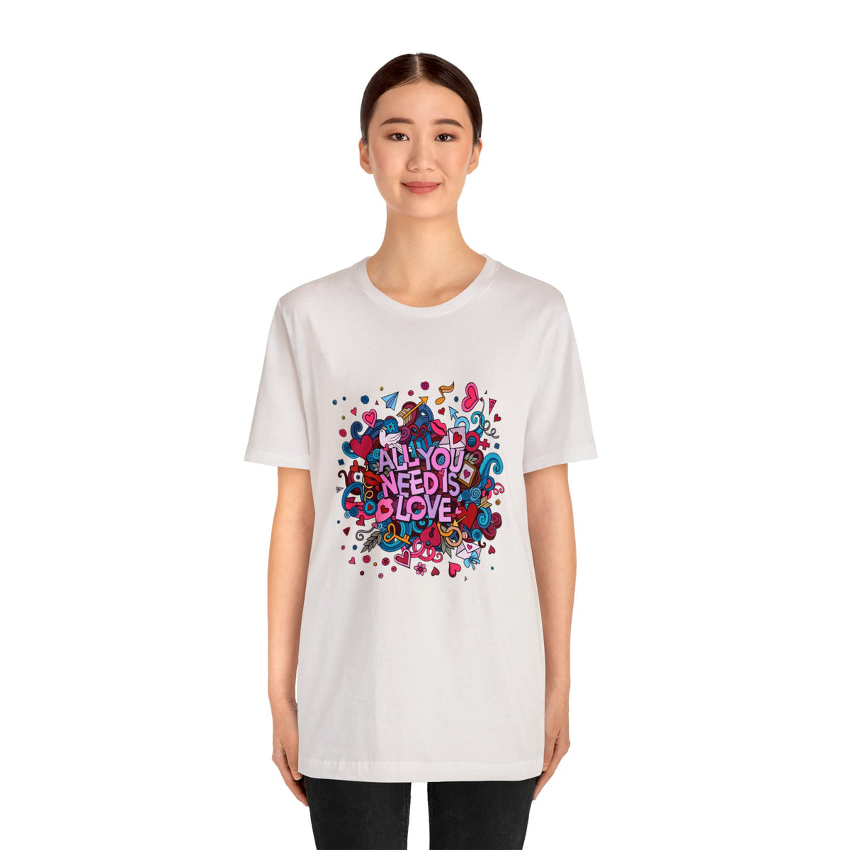 All You Need is Love Customized Unisex Jersey Short Sleeve Tee