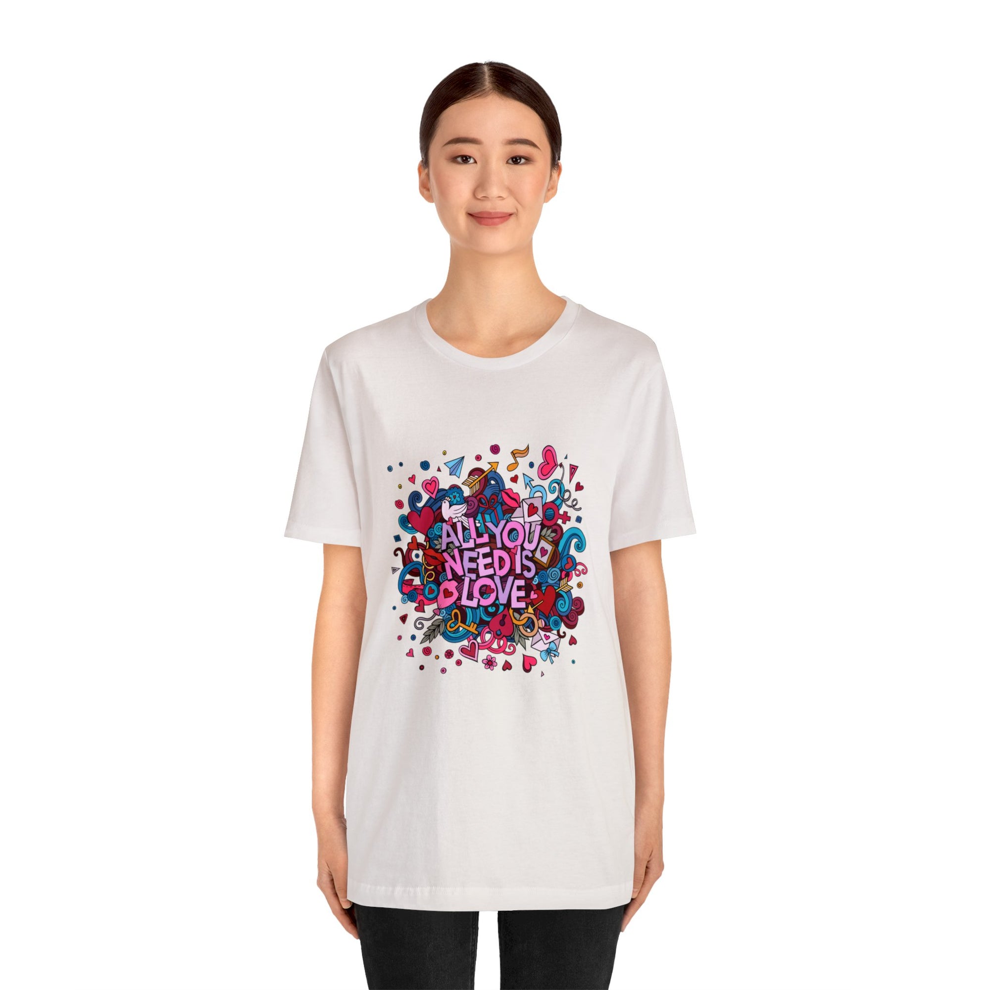 All You Need is Love Customized Unisex Jersey Short Sleeve Tee