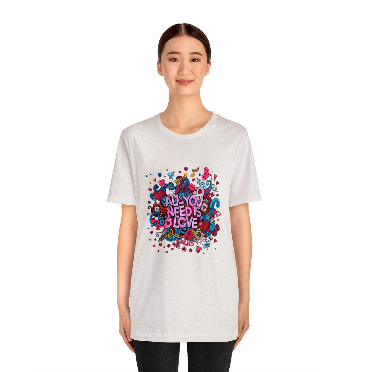 All You Need is Love Customized Unisex Jersey Short Sleeve Tee