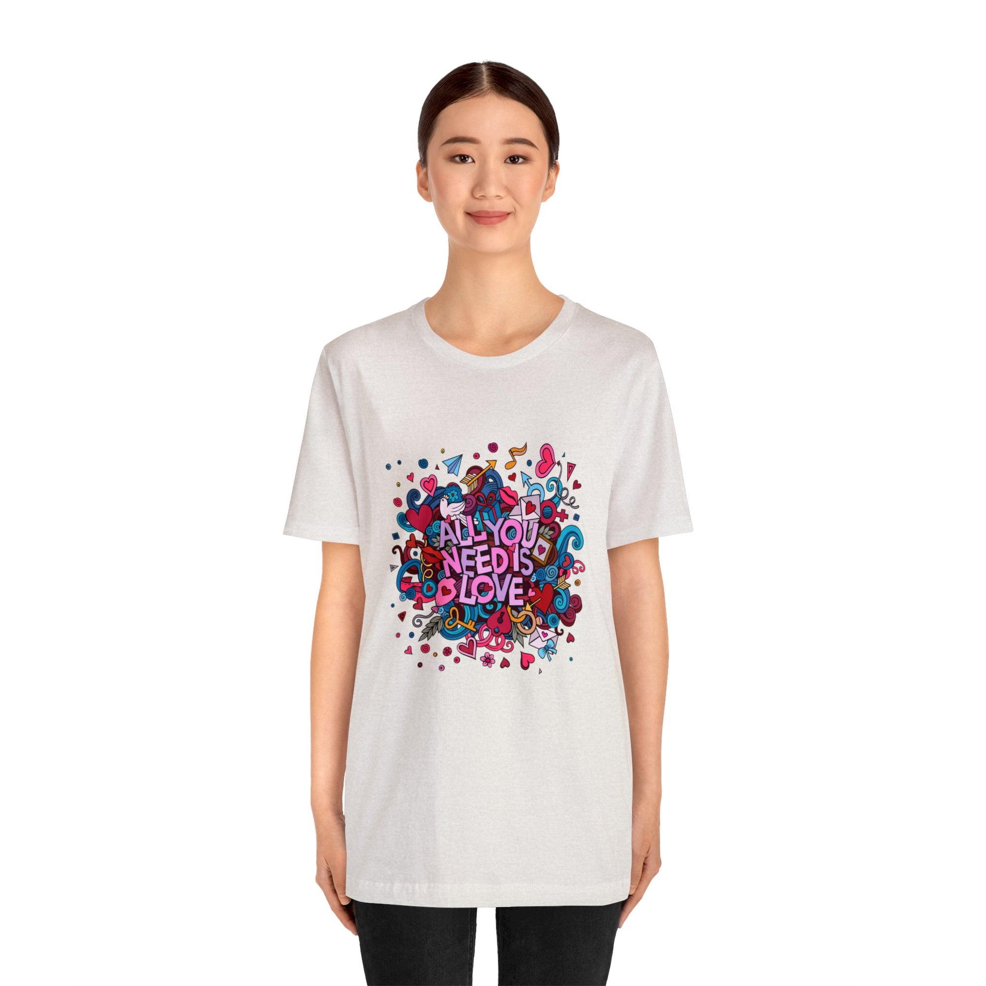 All You Need is Love Customized Unisex Jersey Short Sleeve Tee