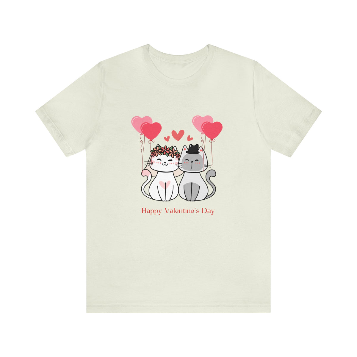 Happy Valentine&#39;s Day Customized Unisex Jersey Short Sleeve Tee