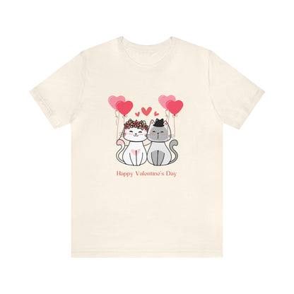 Happy Valentine's Day Customized Unisex Jersey Short Sleeve Tee